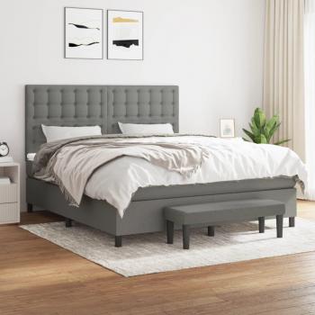 Vidaxl Dunkelgraues Boxspringbett 160x200 cm mit Matratze