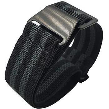 Max French Marine Nationale Elastic Nylon Navy Divers Watch Strap 22mm