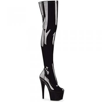 Pleaser ADORE-3000 Damen Schwarze Kurzschläfer Stiefel – 36 EU