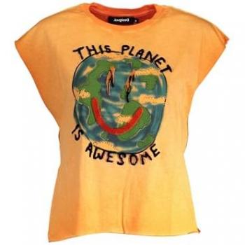 Desigual Vibrant Contrast Tee for Women – S Size