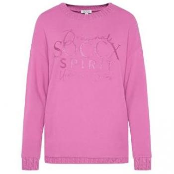 SOCCX Casual Rundhalspullover mit Glitzer-Effekt für Frauen, Gr. XS