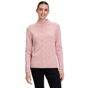 Rosa Strickpullover mit Stehkragen von Betty Barclay
