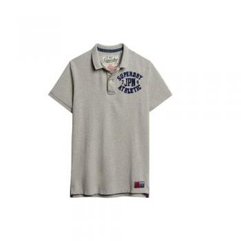 T-shirt polo athlétique Superdry homme gris clair XXL