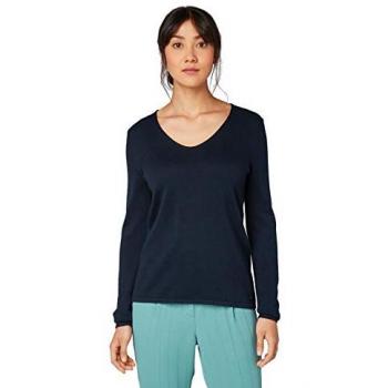 Tom Tailor Basic V-Cut Pullover Marine – Größe XXL