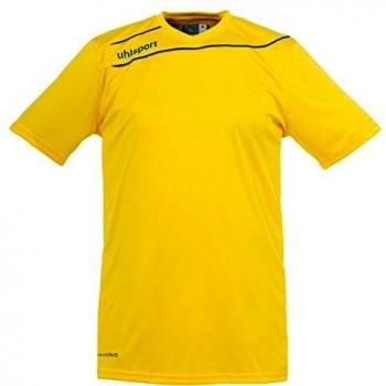 Uhlsport Erwachsene Stream 3.0 Kurzärmertshirt – Maisgelb/Azurblau (S)