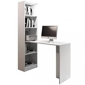 Bureau contemporain Dover 109, Blanc, 79x125x50cm