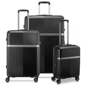 AirGlam Nero Trolley Set (Espandibile, 3 pezzi)
