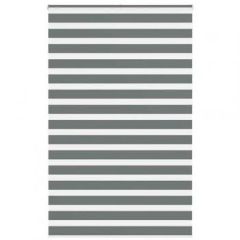 Estor Cebra Gris Oscuro 145x230 cm Ancho de Tejido 140,9 cm Poliéster