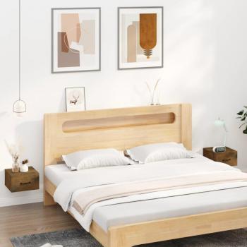 Wall-mounted Bedside Cabinet Smoked Oak 35x35x20 cm