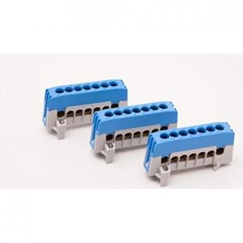 Bornier Isolé 63A 7 Trous Montage Rail DIN