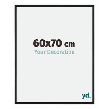 Cadre Décoration Murale 60x70 cm – Aluminium & Verre Acrylique, Noir