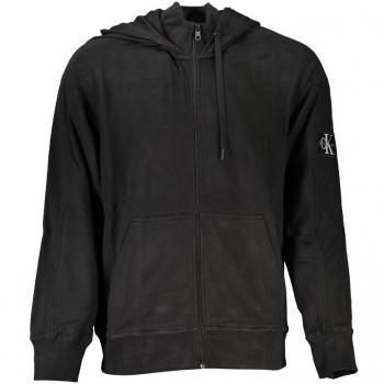 Calvin Klein Men's Black Elegant Hooded Sweater, Size 2XL