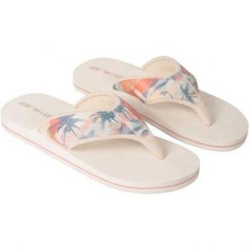 Green Palm Swirl Flip‑Flops – Lady Size 7