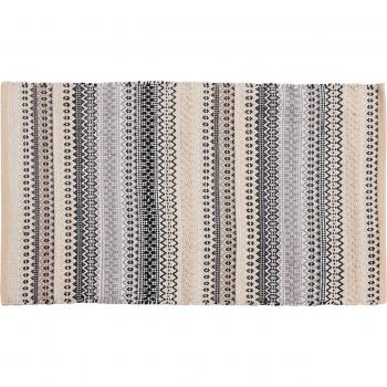 Tapis décoratif en coton gris 140x200 cm