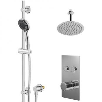 Chrome Metal Shower Set with 150mm Arm