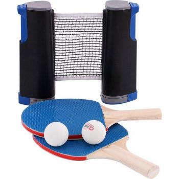 Portable Ping Pong Training Set with Racket and Mesh