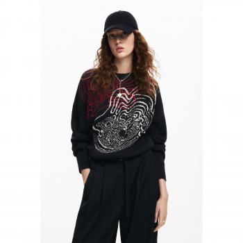 Desigual Jersey de mujer punto ondas, características: diseño con ondas, tejido de punto, estilo moderno, talla S