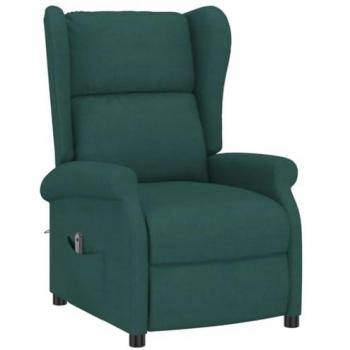 Poltrona Reclinabile in Tessuto Verde Scuro