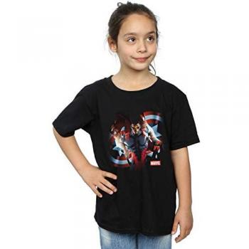 Maglietta Marvel per Ragazze Captain America Sam Wilson Scudo Rottura