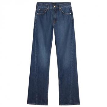 7 FOR ALL MANKIND Jeans Straight Fit Dunkelblau Damen Größe 28