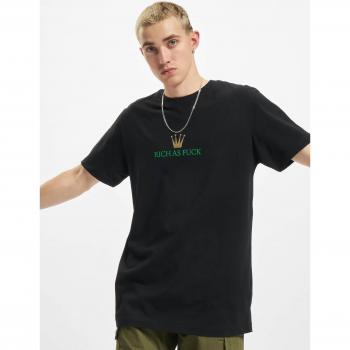 Estampado Rich As Fuego: Camiseta Negra