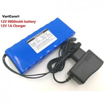 Pack 18650 Li‑Ion 12 V 9,8 Ah (9800 mAh) – Batterie & Chargeur 12,6 V 1 A
