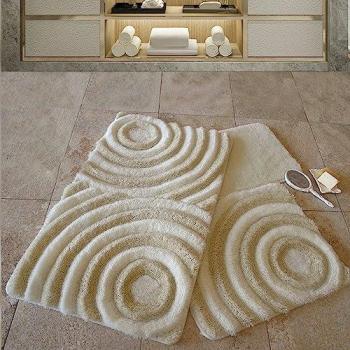 Alfombrillas para Baño Setmat (3 Piezas) Tonos Crema