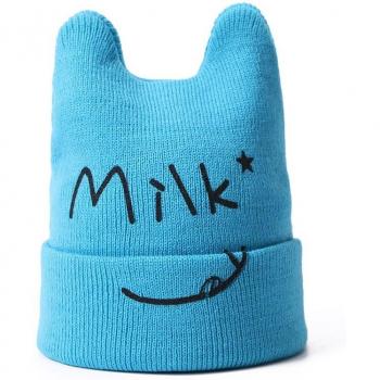 Soft Cotton Baby Beanie with Bear Design