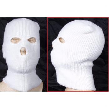 Polyacryl Kopfhaube Balaclava 3-Loch in Weiß