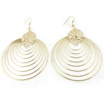 Golden Geometric Designer Earrings by Lily