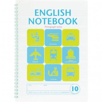 B5 Maruman Blue English Calligraphy Notebook, 10 Tiers