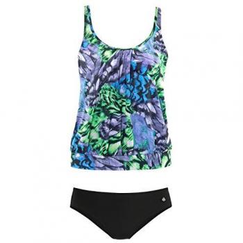LASCANA Bikini-Set, Oversize, schwarz-grün, Gr. 54
