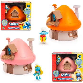 Playset casa con chiave e personaggio PUFFI PUF20000 Assortito