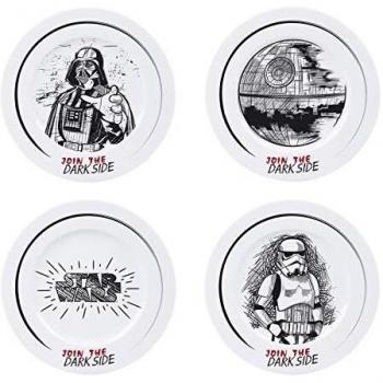 Collection Star Wars : 4 assiettes décoratives en porcelaine