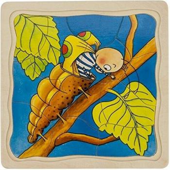 Puzzle éducatif en bois métamorphose du papillon
