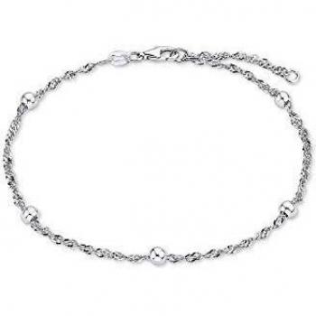 Amor Fußkette für Damen, feine Singapurkette mit Kügelchen, Artikelnummer 2017452