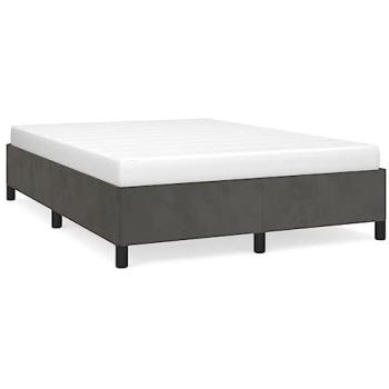 Velvet Dark Grey Bed Frame 135x190cm – vidaXL Twin Size