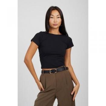 Top Femenino BRAVE SOUL con Diseño Pixie y Cuello Redondo Blanco