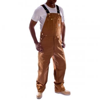 Carhartt Brown Bib‑Style Denim Dungarees for Men