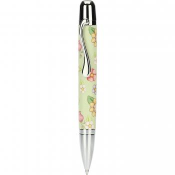 Penna a sfera Country con Fiori di Rosa Canina e Farfalle