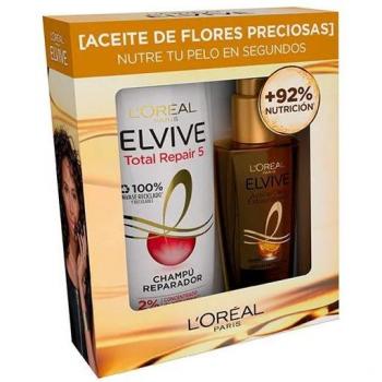 L'Oreal Elvive Total Repair 5 Set de nutrición capilar con champú reparador y aceite universal