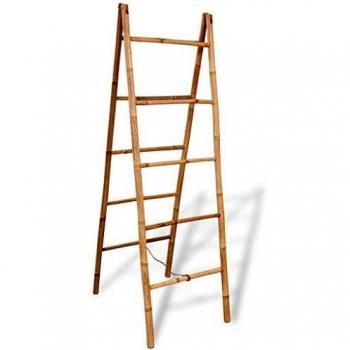 Bamboo Towel Ladder with 5 Rungs 50x160 cm