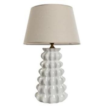 Lámpara de Porcelana Blanca 50W para Mesa