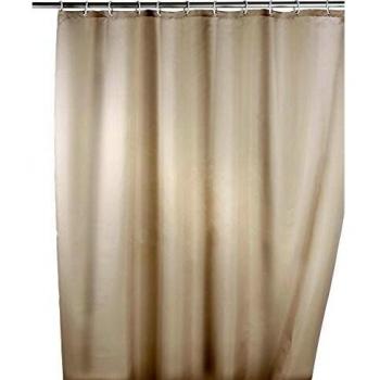 WENKO Duschvorhang Uni Beige, Polyester, Höhe 200 cm