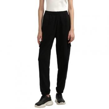 Calvin Klein Women's Black Cotton Cargo Sweatpants, Size XS