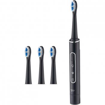 Kit Rechargeable Brosse à Dents Gaoguan – Étanche, 4 Têtes, 6 Fonctions, Noir