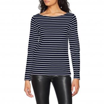Camisa Vila Vitinny de Manga Larga para Mujer, (Total Eclipse Stripes: Snow White), Talla M
