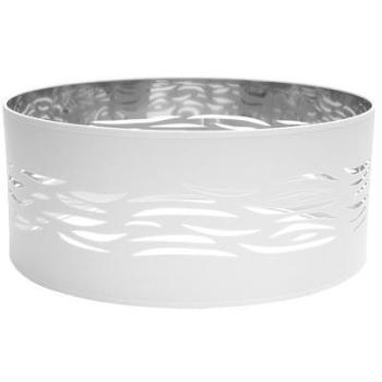 Suspension lumineuse brouillard en blanc argent, dimensions 50 × 50 × 20 cm