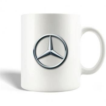 Mug en céramique avec logo Mercedes voiture gris