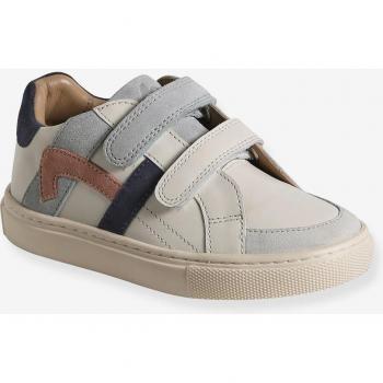 UK7 Leather Slip‑On Trainers Ecru VERTBAUDET